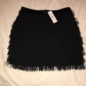 NY & Co Fringed Knee Length Skirt